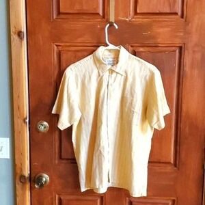 Marlboro Vintage Logo‎ Graphic PermaPress Button Down Short Sleeve Sz. L Shirt